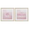Stupell Industries Pink Feminine Empowerments 2pc Framed Print Under Glass Set, design by Kim Allen